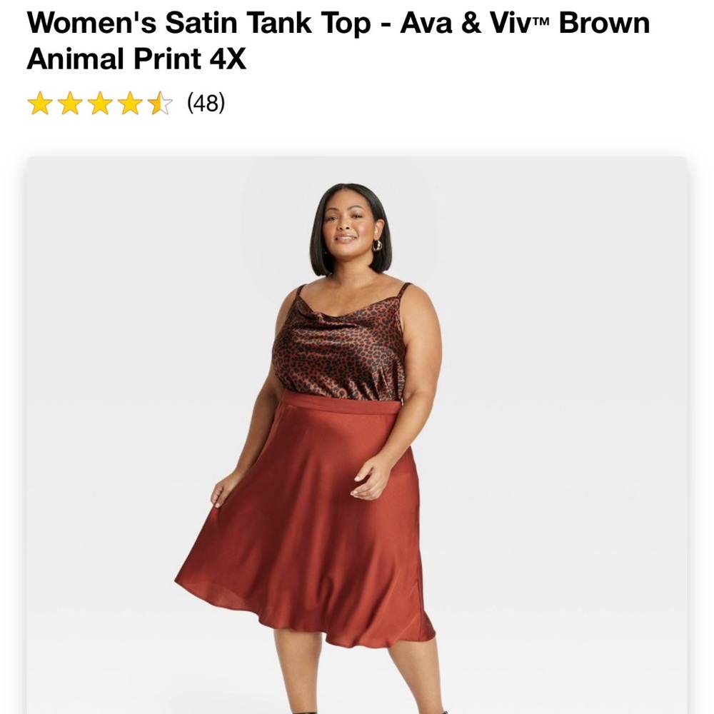 Ava & Viv women’s satin tank